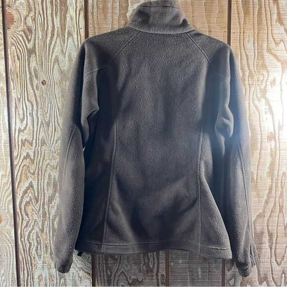 Columbia Full Zip Fleece Sweatshirt Size Medium Brown - Picture 4 of 4